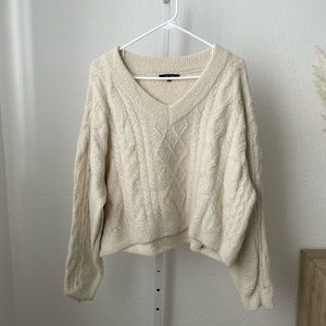 Cream cropped sweater